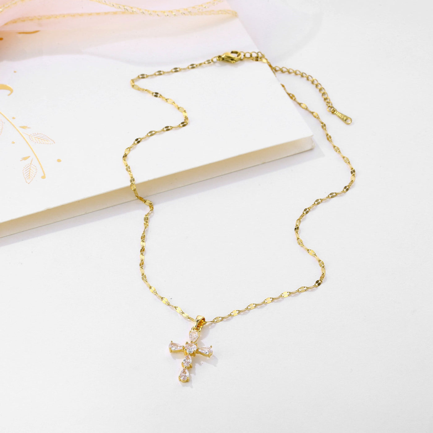 Radiant Cross Pendant Necklace