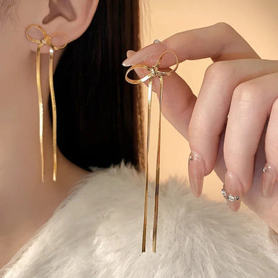 Luxe Bow Hoop Earrings