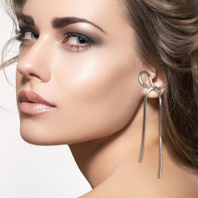Luxe Bow Hoop Earrings