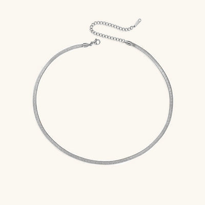 Sleek Grace - Gold Herringbone Necklace