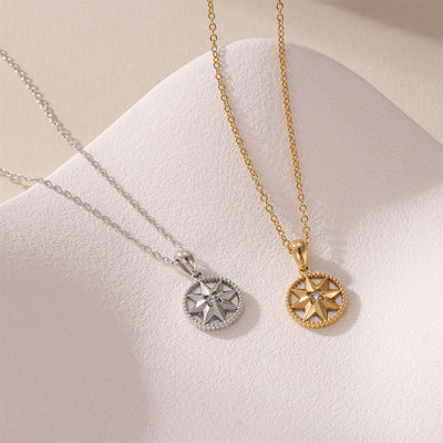 Celestial Compass Pendant Necklace