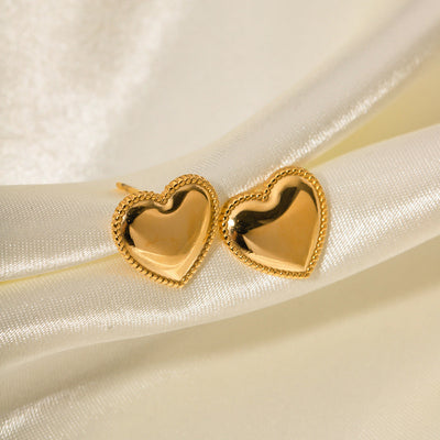 Amara Heart Stud Earrings
