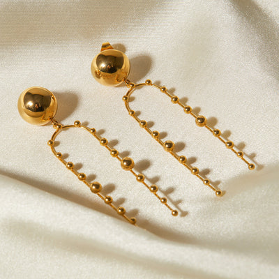 Aurora Tassel Gold Drop Earrings