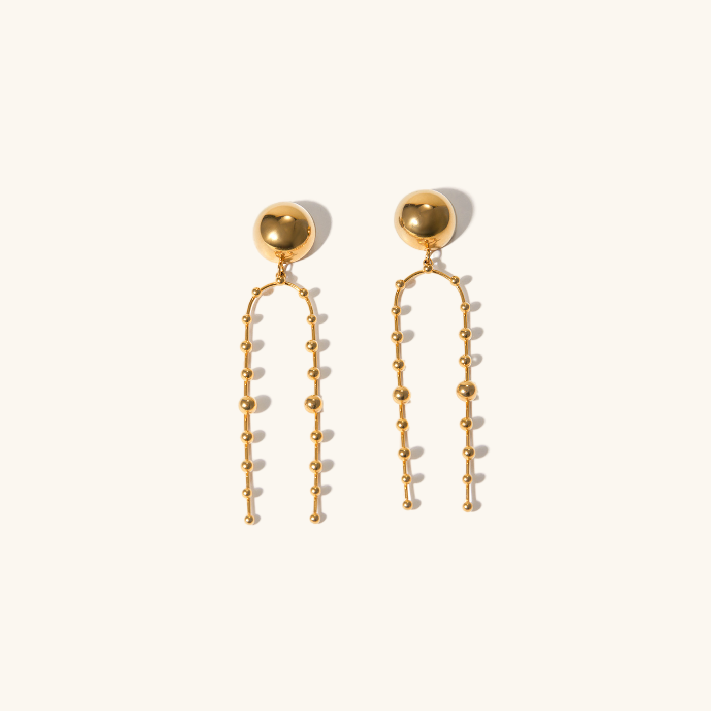 Aurora Tassel Gold Drop Earrings