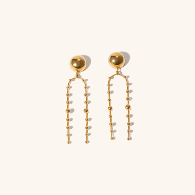 Aurora Tassel Gold Drop Earrings