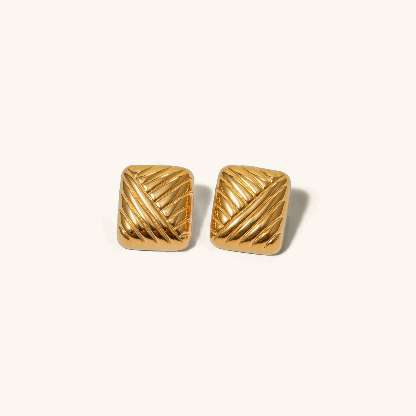Bold Radiance Geometric Gold Earrings