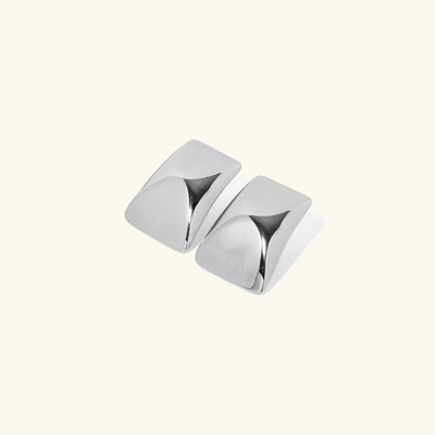 Bold Wave Sculpted Gold Earrings