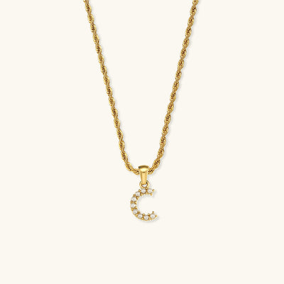 Aurora Pearl Initial Necklace