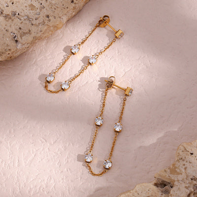 Celeste Gold Chain Earrings
