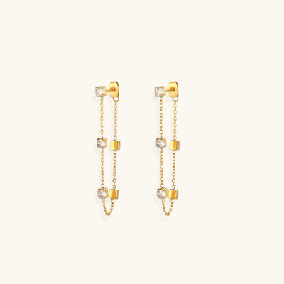Celeste Gold Chain Earrings