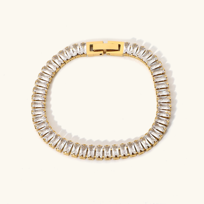 Celeste Gold Crystal Tennis Bracelet