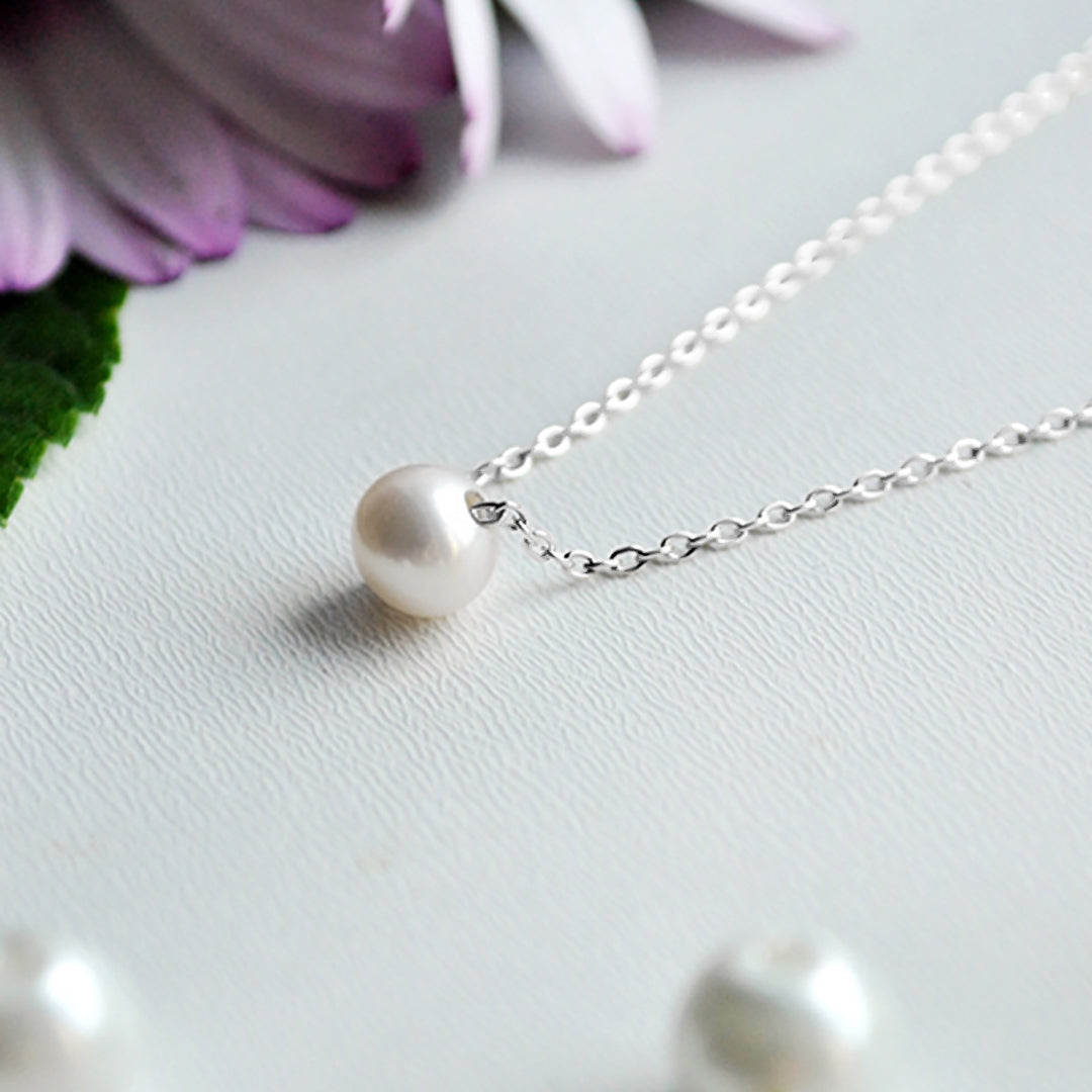 Celeste Gold Pearl Necklace