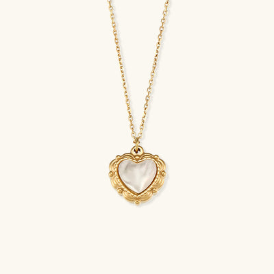 Celestia Heart Pearl Necklace