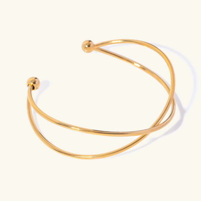 Cora Crossover Gold Cuff
