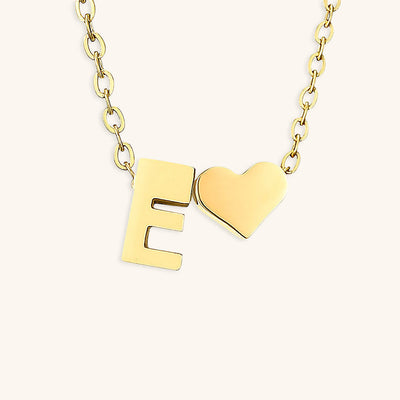 Heartfelt Initial - Gold Letter Necklace
