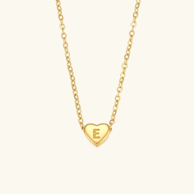 Golden Heartbeat - Initial Necklace