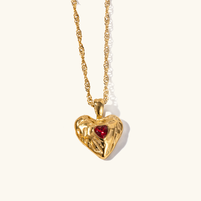 Ember Heart Gold Necklace