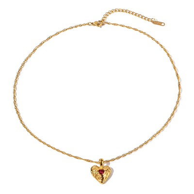 Ember Heart Gold Necklace
