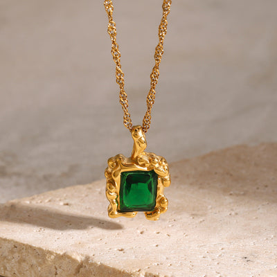 Esmeralda Emerald Pendant Necklace