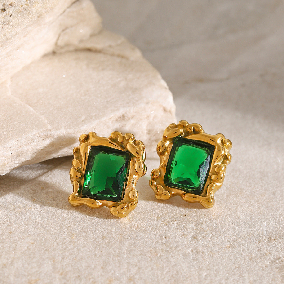 Esmeralda Vintage Stud Earrings