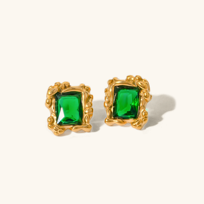 Esmeralda Vintage Stud Earrings