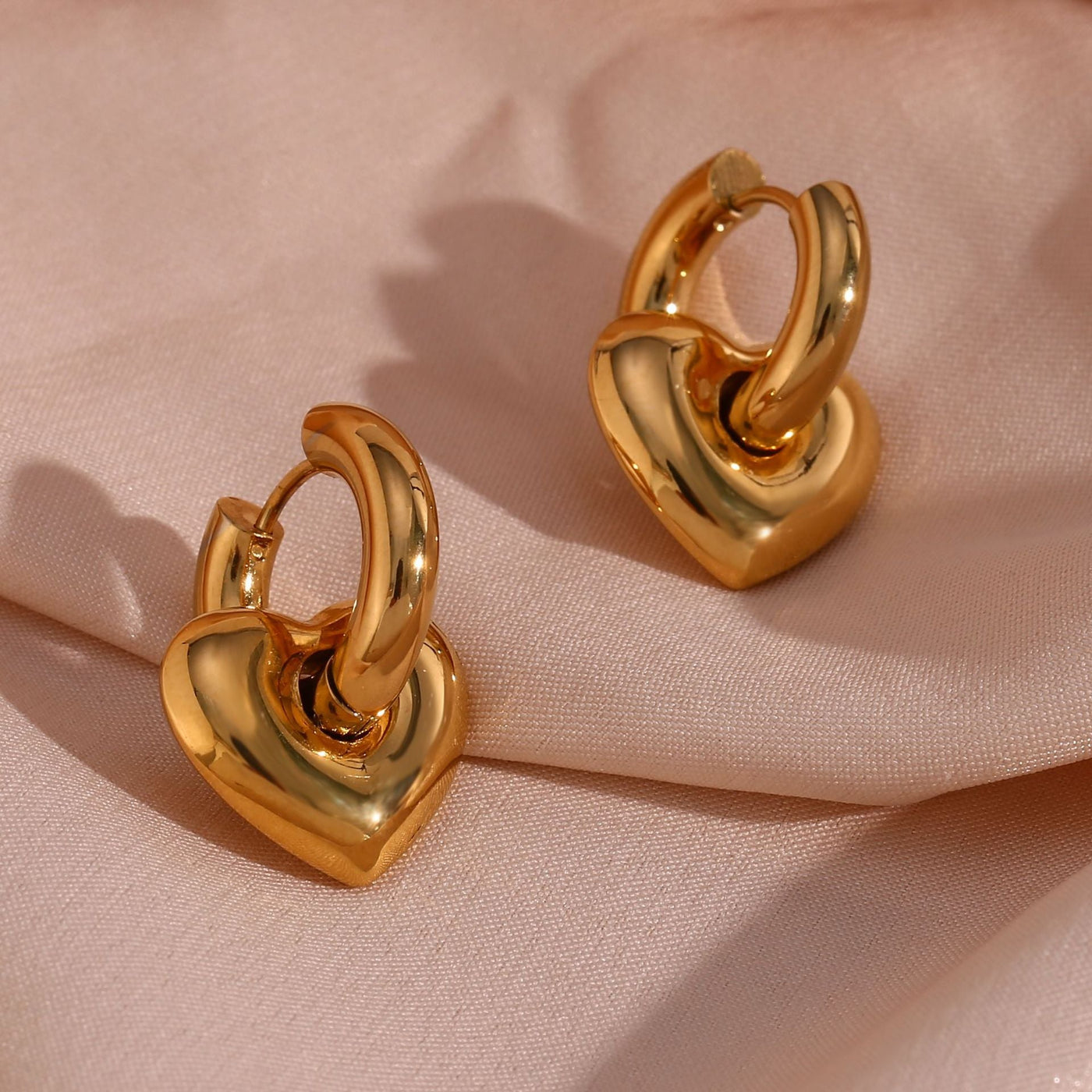 Eternal Love Heart Hoops