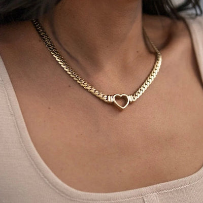 Heart Whisper - Gold Choker Necklace