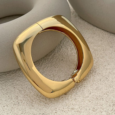 NovaSquare - Bold Geometric Hinged Bangle