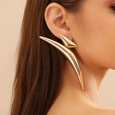 Nova Curve Sculptural Statement Earrings