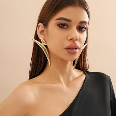 Nova Curve Sculptural Statement Earrings