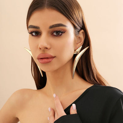 Nova Curve Sculptural Statement Earrings