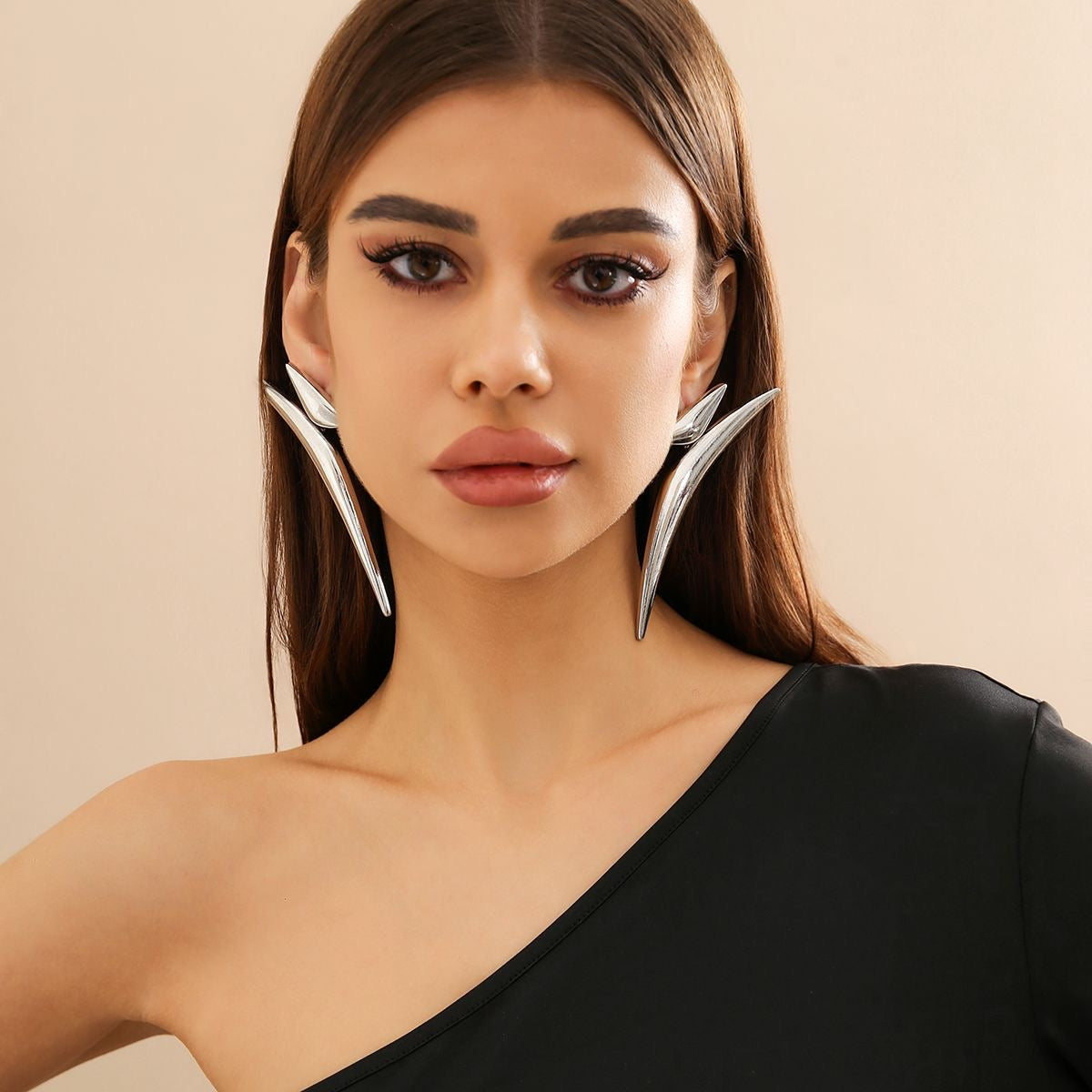 Nova Curve Sculptural Statement Earrings