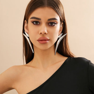Nova Curve Sculptural Statement Earrings