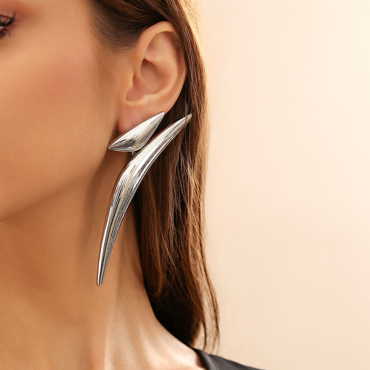 Nova Curve Sculptural Statement Earrings