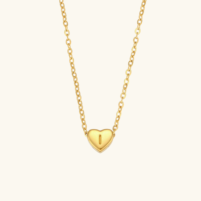 Golden Heartbeat - Initial Necklace