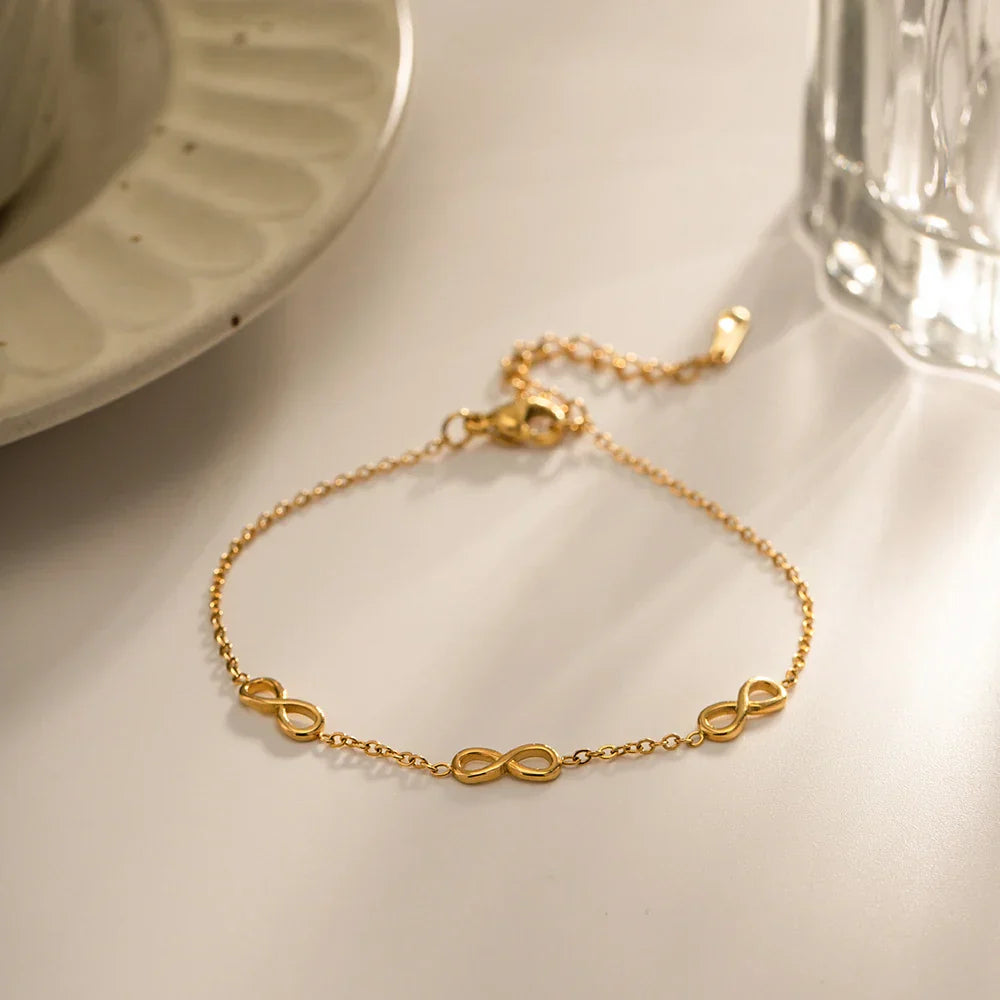 Infinity Embrace Gold Bracelet