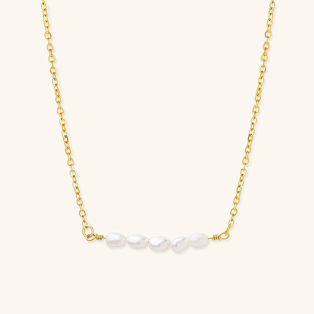Isla Pearl Bar Necklace