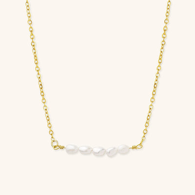 Isla Pearl Bar Necklace