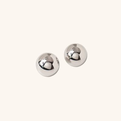 Sphere Glam Gold & Silver Stud Earrings