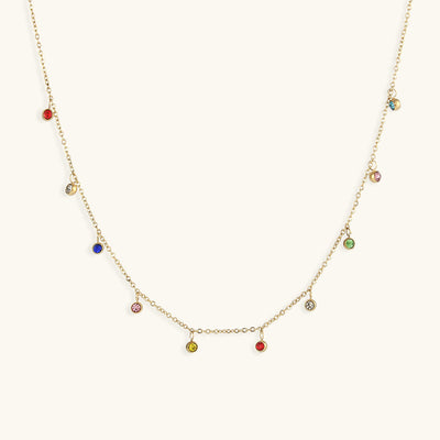 Juliet Drops - Gold Gemstone Necklace