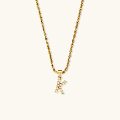 Aurora Pearl Initial Necklace