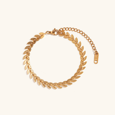 Leaf Cascade Gold Plated Anklet