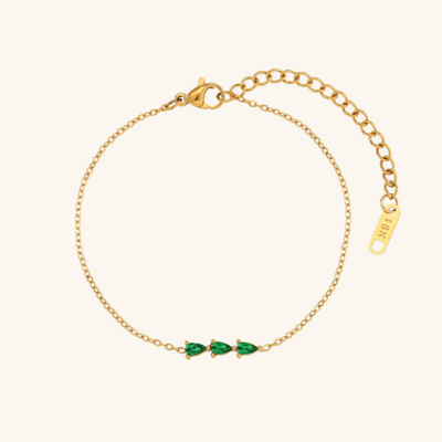 Lira Teardrop - Diamond Gold Bracelet