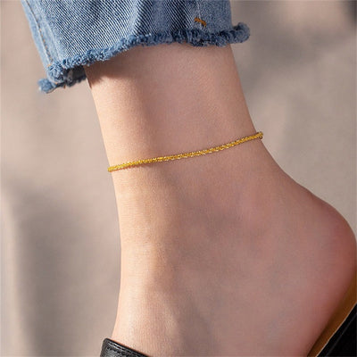 Luna Gleam Delicate Gold Anklet
