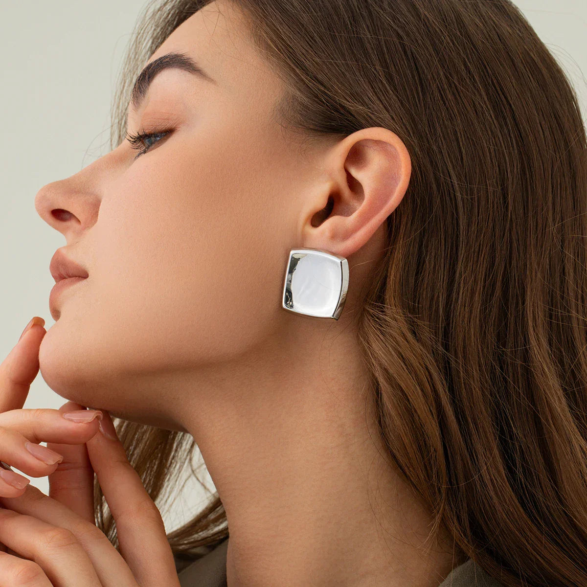 Luxe Allure Minimalist Geometric Stud Earrings