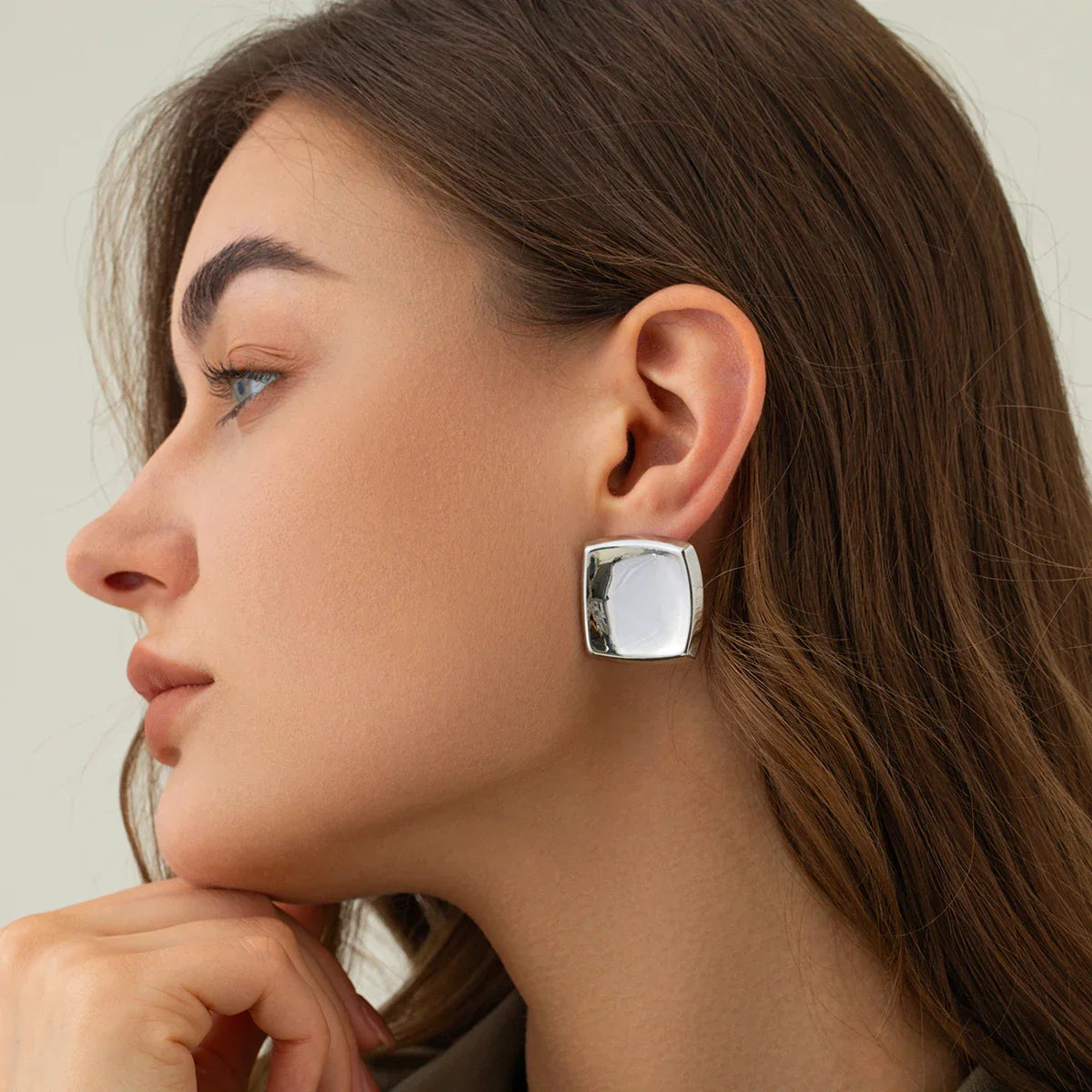 Luxe Allure Minimalist Geometric Stud Earrings