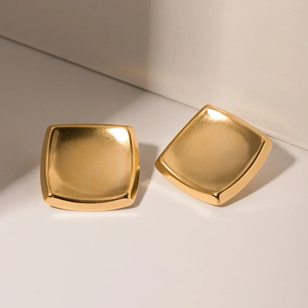 Luxe Allure Minimalist Geometric Stud Earrings