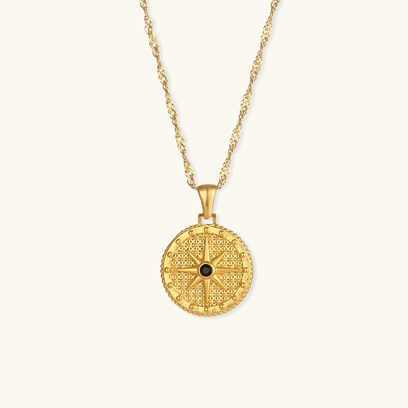 Nova Compass Gold Necklace