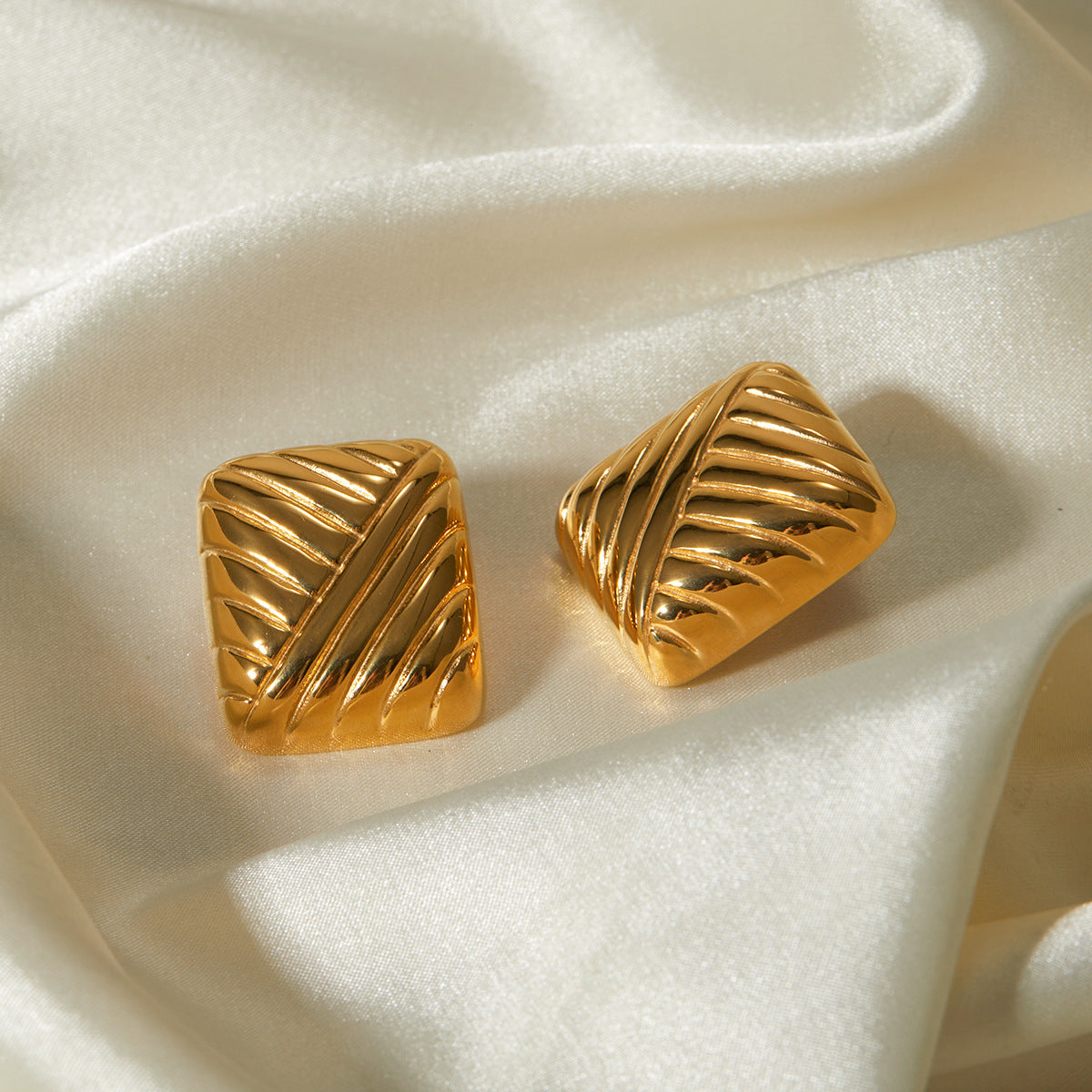 Bold Radiance Geometric Gold Earrings