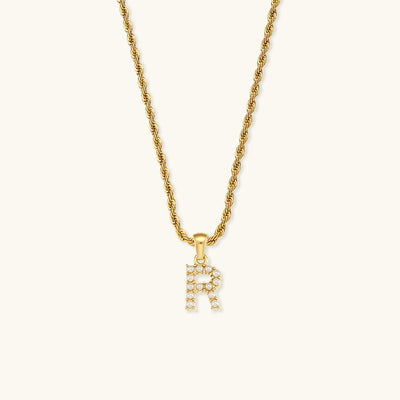 Aurora Pearl Initial Necklace